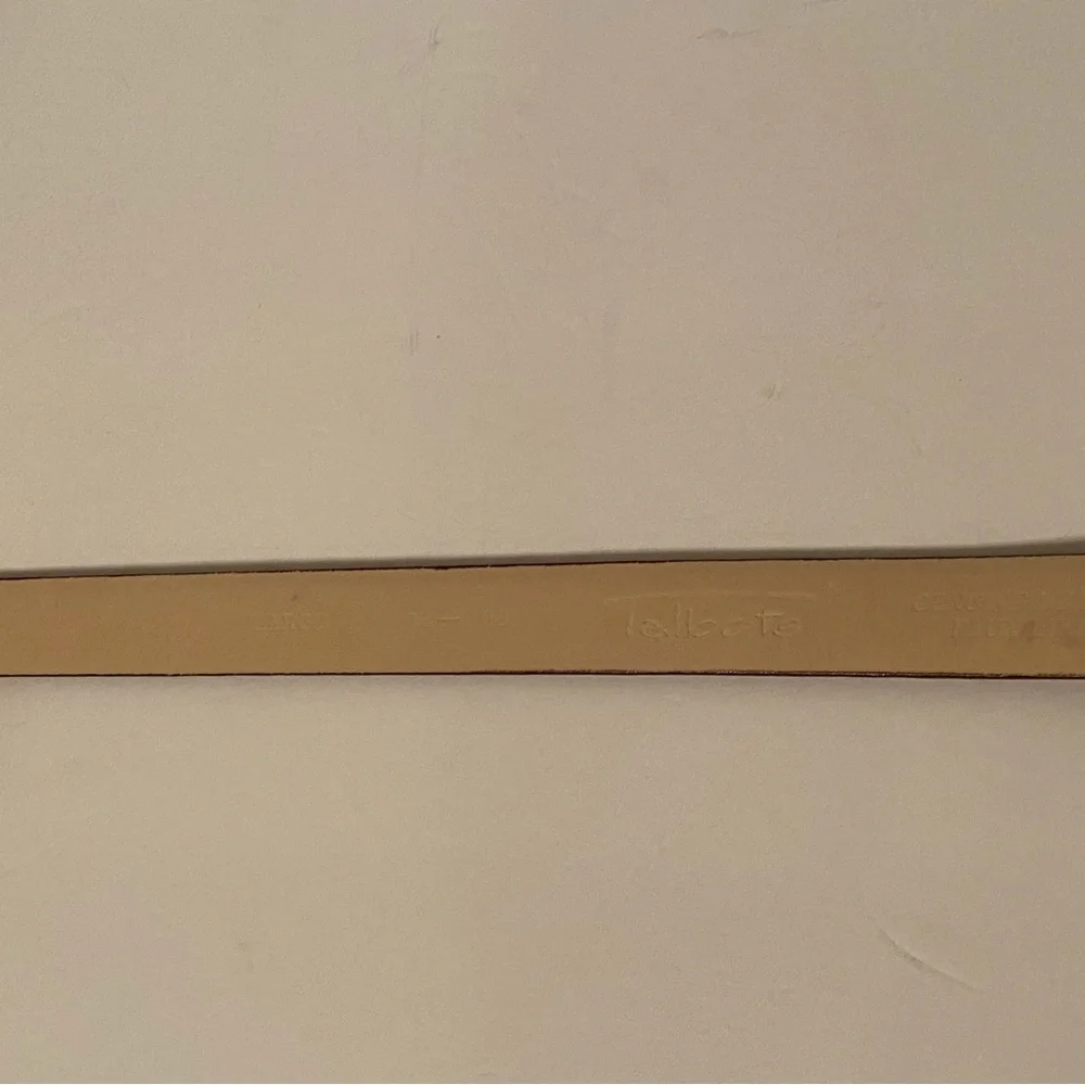 TALBOTS BELT BROWN CROC LOOK LEATHER SIZE L